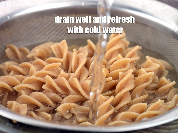 Step 10 – Drain well and refresh using enough cold water.