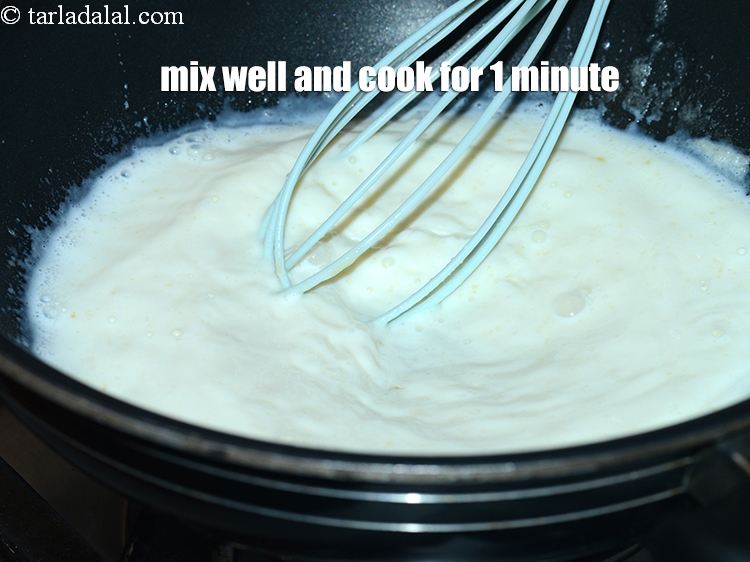 Step 13 – Mix well and cook on a medium flame for 1 minute, while stirring continuously.