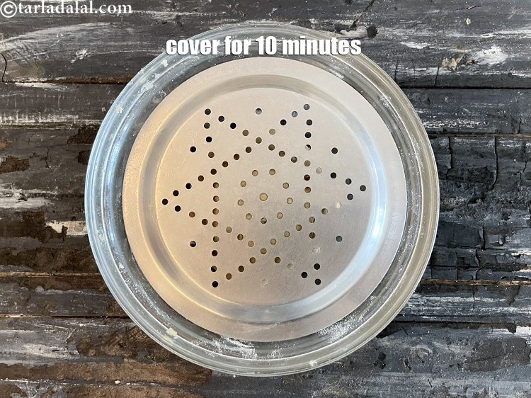 Step 10 – Cover dough for 10 minutes.