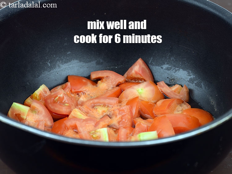 Step 10 – Mix well and cook on a medium flame for 6 minutes, while stirring occasionally.
