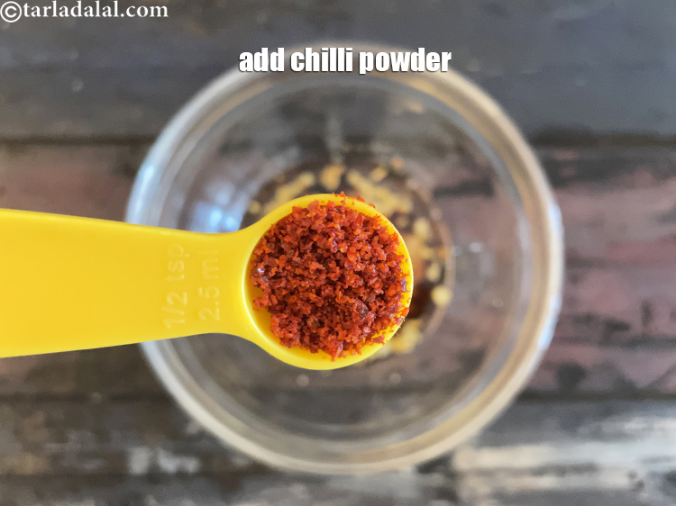 Step 14 – Add&nbsp;<meta charset="UTF-8" />1/2 tsp&nbsp;<a href="glossary-chilli-powder-red-chilli-powder-339i">chilli powder</a>.