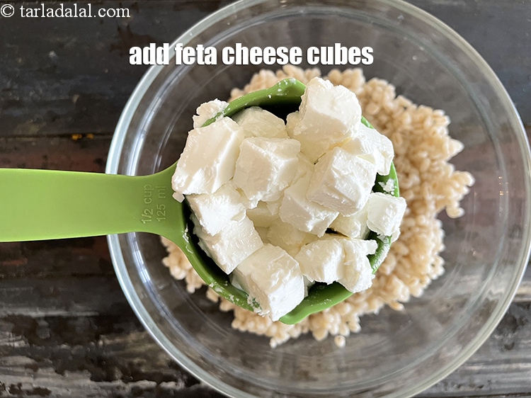 Step 22 – Add&nbsp;<meta charset="UTF-8" />1/2 cup&nbsp;<a href="glossary-feta-cheese-cubes-2665i">feta cheese cubes</a>.
