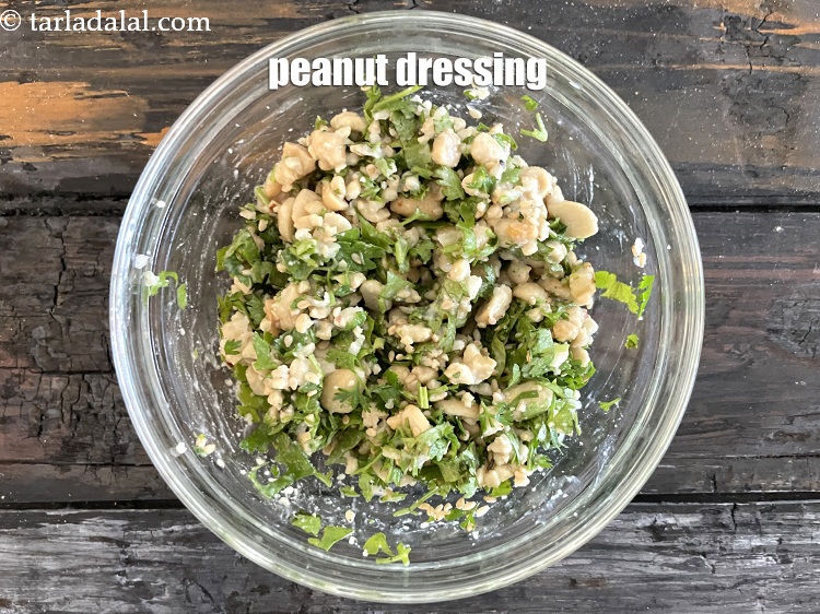 Step 12 – Keep aside peanut dressing.