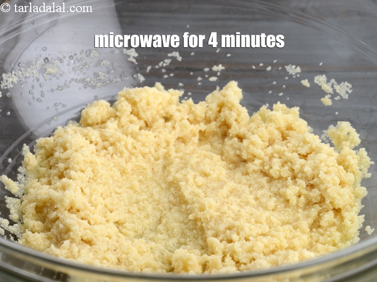 Step 10 – Microwave on high for 4 minutes or until the semolina is light pink in colour, …