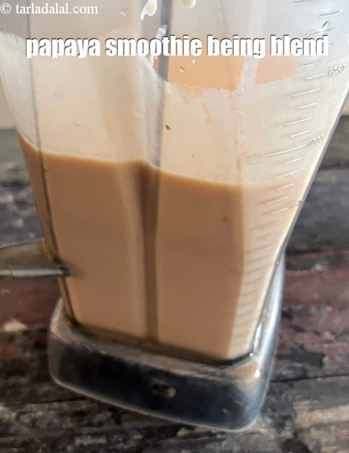 Step 13 – Smoothie being blend.