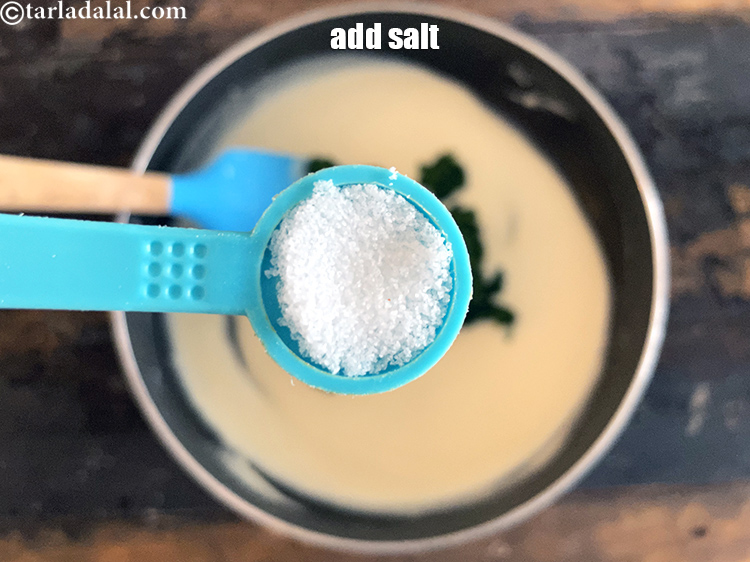 Step 23 – Add salt. We used 1/2 tsp salt.