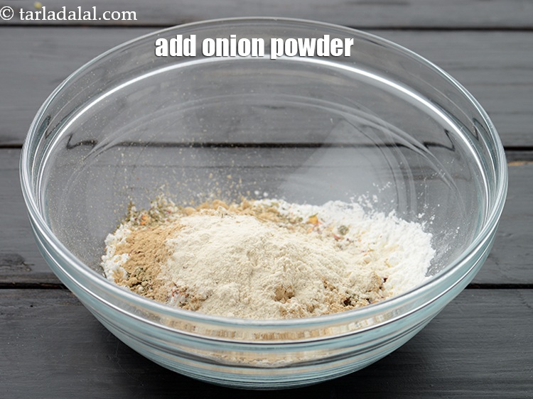 Step 10 – Add 1 tsp&nbsp;<a href="https://www.tarladalal.com/glossary-onion-powder-1128i">onion powder</a>.&nbsp;