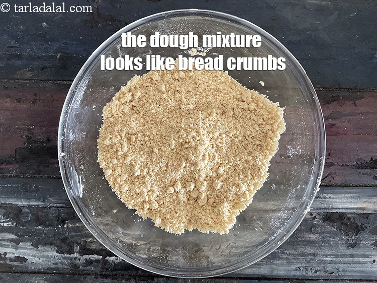 Step 10 – The dough mixutre looks like bread crumbs.