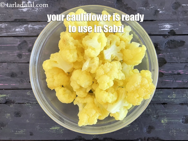 Step 10 – Place in a bowl to use in cauliflower fry.