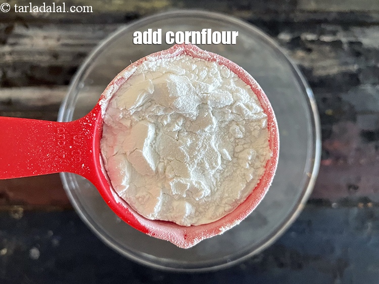 Step 14 – Add&nbsp;<meta charset="UTF-8" />1/3 rd&nbsp;cup&nbsp;<a href="glossary-cornflour-cornstarch-maize-starch-corn-flour-112i">cornflour</a>.