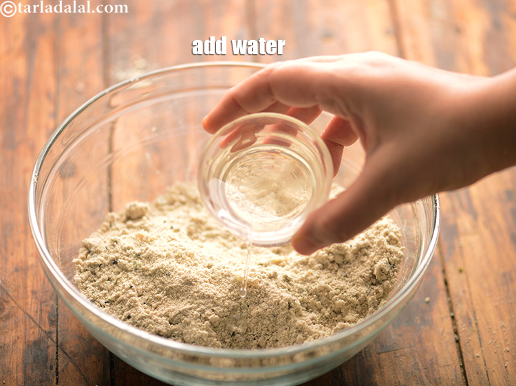 Step 24 – Add water gradually for kneading. You may knead approx. 3 to 4 tbsp of water.