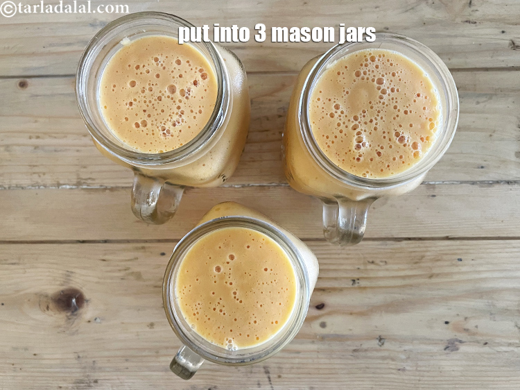 Step 14 – Pour <strong>papaya green apple smoothie | healthy apple papaya Indian&nbsp;smoothie | seb papaya smoothie |&nbsp;</strong>into …