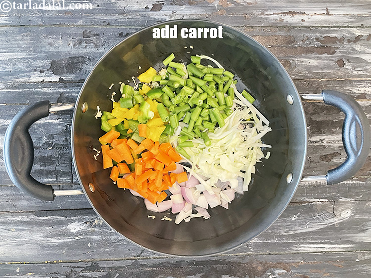 Step 22 – Add&nbsp;<meta charset="UTF-8" />1/4 cup&nbsp;finely&nbsp;<a href="glossary-chopped-carrot-798i">chopped carrot</a>.&nbsp;You can chop into medium size if you wish to.