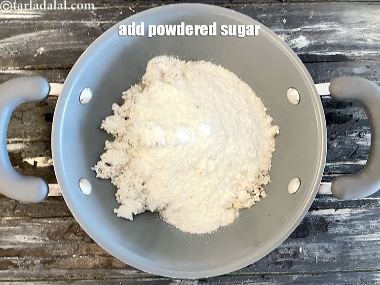 Step 21 – Add&nbsp;1 1/4 cup powdered sugar ( made by grinding 1 cup sugar). See above on …