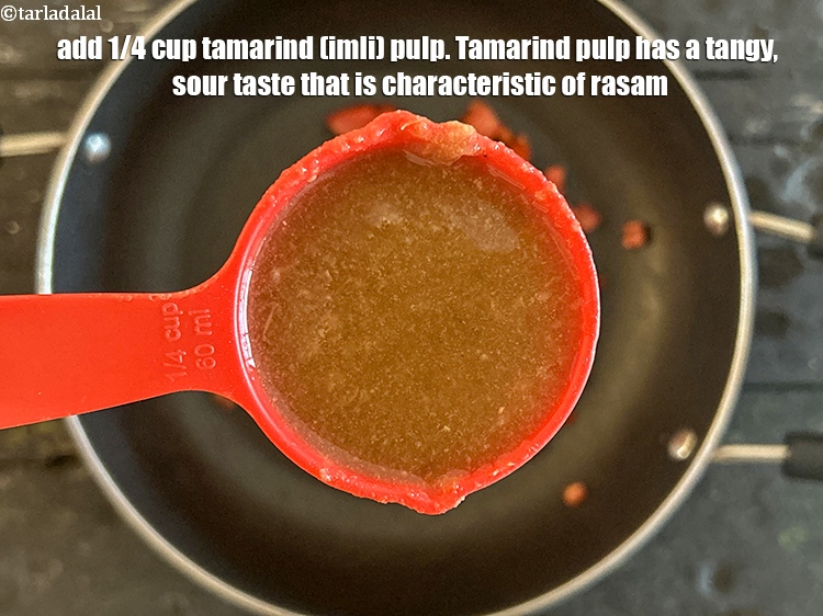 Step 33 – Add&nbsp;1/4 cup&nbsp;<a href="glossary-tamarind-pulp-tamarind-extract-imli-ka-pulp-838i">tamarind (imli) pulp</a>.&nbsp;Tamarind pulp has a tangy, sour taste that is characteristic of …