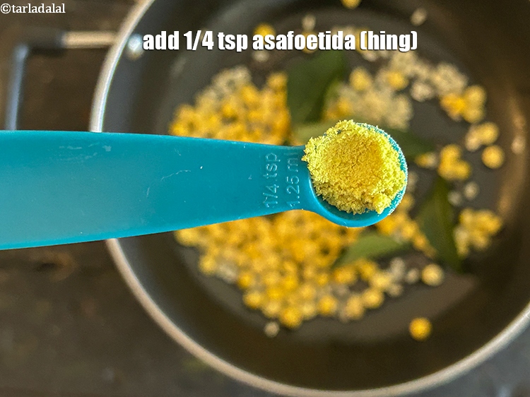 Step 12 – Add&nbsp;<meta charset="UTF-8" />1/4 tsp&nbsp;<a href="glossary-asafoetida-hing-113i">asafoetida (hing)</a>.