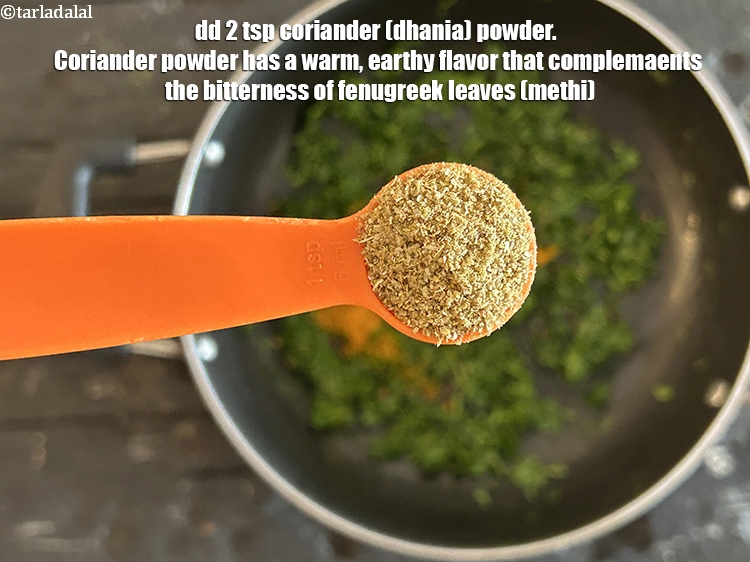 Step 11 – Add&nbsp;<meta charset="UTF-8" />2 tsp&nbsp;<a href="glossary-coriander-powder-dhania-powder-370i">coriander (dhania) powder</a>.&nbsp;Coriander powder has a warm,&nbsp;earthy flavor that complements the …