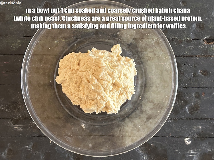 Step 11 – In a bowl put&nbsp;<meta charset="UTF-8" />1 cup&nbsp;<a href="glossary-soaked-and-coarsely-crushed-kabuli-chana-2205i">soaked and coarsely crushed kabuli chana</a>&nbsp;(white chik peas).&nbsp;Chickpeas …