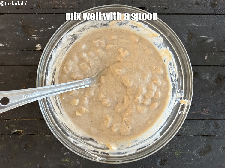 Step 11 – Mix well with a spoon.