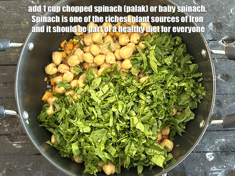 Step 11 – Add&nbsp;1&nbsp; cup chopped<strong>&nbsp;spinach (palak) or baby spinach.&nbsp;</strong><a href="https://www.tarladalal.com/recipes-using-spinach-255">Spinach</a>&nbsp;is one of the richest plant sources of&nbsp;<a …