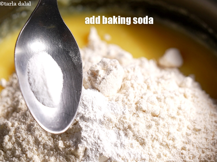 Step 11 – Add &frac14; tsp baking soda.