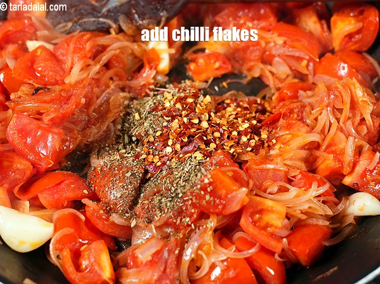 Step 11 – Add 2 tsp chilli flakes.