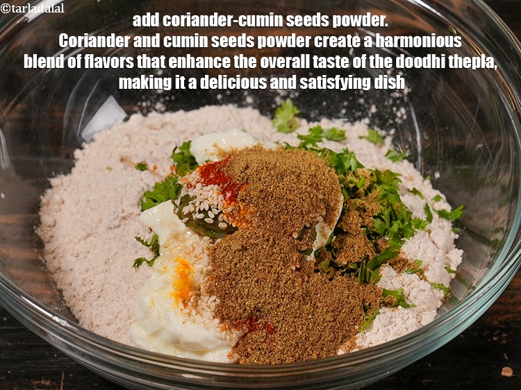 Step 11 – Add 1 tsp <a href="https://www.tarladalal.com/glossary-coriander-cumin-seeds-powder-dhania-jeera-powder-375i">coriander-cumin seeds (dhania-jeera) powder</a>. Coriander and cumin seeds powder create a …