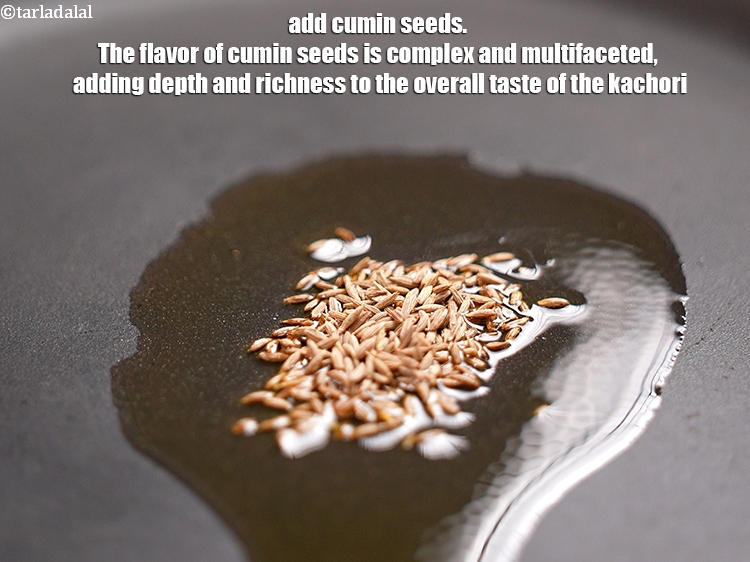 Step 11 – Add &frac12; tsp <a href="https://www.tarladalal.com/glossary-cumin-seeds-jeera-zeera-381i">cumin seeds (jeera)</a>. The flavor of cumin seeds is complex and …