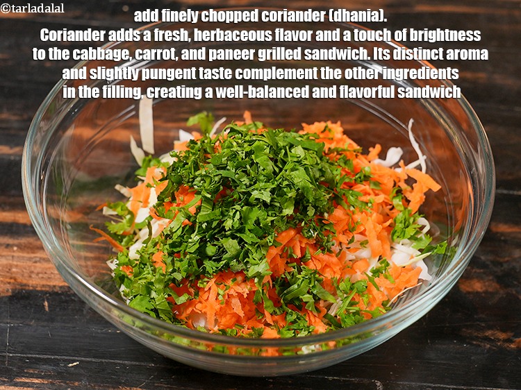 Step 11 – Add 2 tbsp finely <a href="https://www.tarladalal.com/glossary-chopped-coriander-783i">chopped coriander (dhania)</a>. Coriander adds a fresh, herbaceous flavor and …