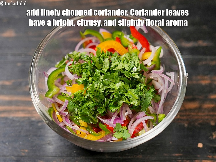 Step 11 – Add 1 tbsp finely <a href="https://www.tarladalal.com/glossary-chopped-coriander-783i">chopped coriander (dhania)</a>. Coriander leaves have a bright, citrusy, and …