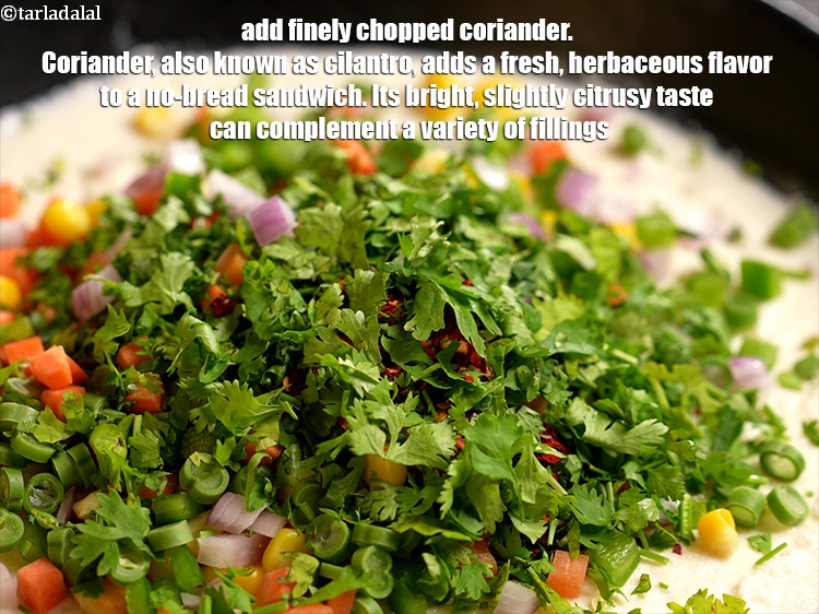 Step 11 – Add 2 tbsp finely <a href="https://www.tarladalal.com/glossary-chopped-coriander-783i">chopped coriander (dhania)</a>. Coriander, also known as cilantro, adds a …
