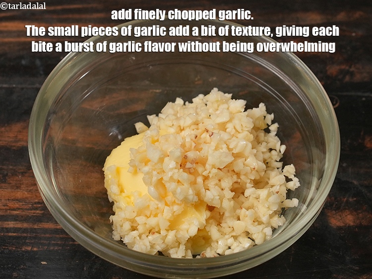 Step 11 – Add 2 tbsp finely <a href="https://www.tarladalal.com/glossary-chopped-garlic-790i">chopped garlic (lehsun)</a>. The small pieces of garlic add a …
