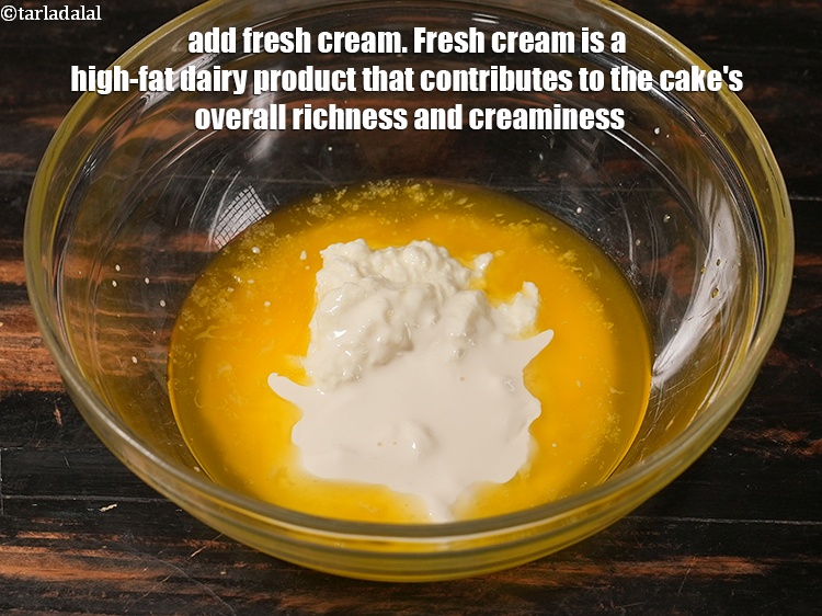 Step 11 – Add &frac14; cup <a href="https://www.tarladalal.com/glossary-fresh-cream-1877i">fresh cream</a>. Fresh cream is a high-fat dairy product that contributes …