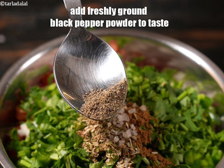Step 11 – Add freshly ground black pepper powder to taste.