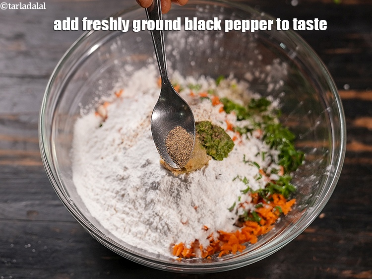 Step 11 – Add <a href="https://www.tarladalal.com/glossary-freshly-ground-black-pepper-kalimirch-powder-kali-mirch-ka-powder-567i">freshly ground black pepper (kalimirch)</a> to taste.&nbsp;