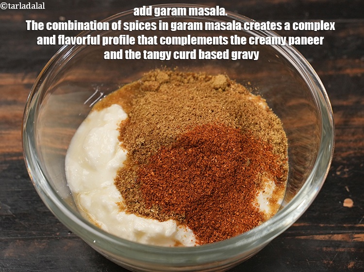 Step 11 – Add &frac12; tsp <a href="https://www.tarladalal.com/glossary-garam-masala-296i">garam masala</a>. The combination of spices in garam masala creates a …