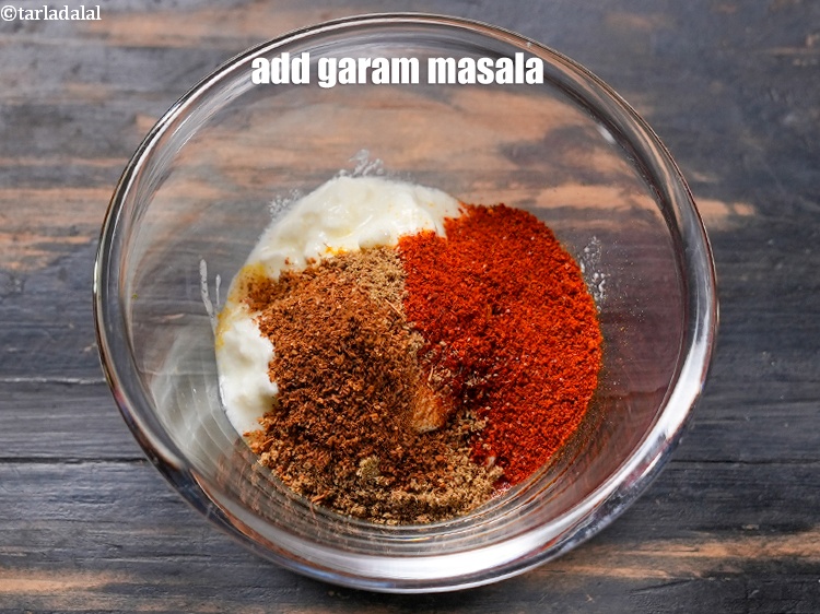 Step 11 – Add &frac14; tsp garam masala.