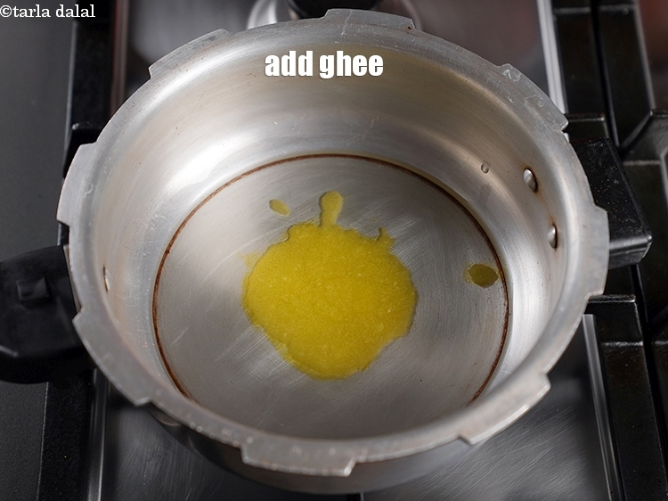 Step 11 – Add 1 tbsp <a href="https://www.tarladalal.com/glossary-ghee-245i">ghee</a>.