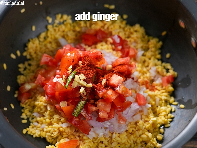 Step 11 – Add &frac12; tsp chopped ginger.