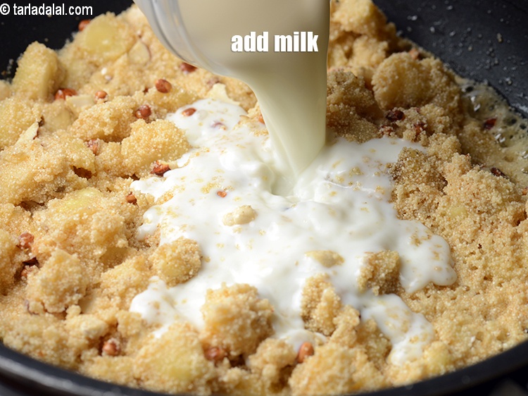 Step 11 – Add 2 cups of milk.