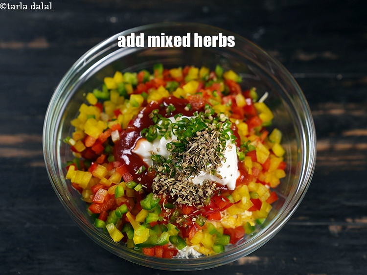 Step 11 – Add &frac12; tsp mixed herbs.