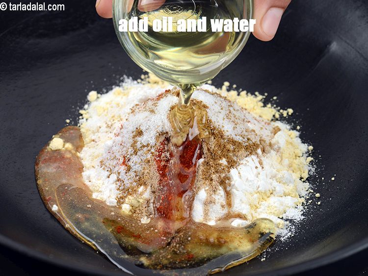 Step 38 – Add 2 tbsp oil and 3 tbsp of water.