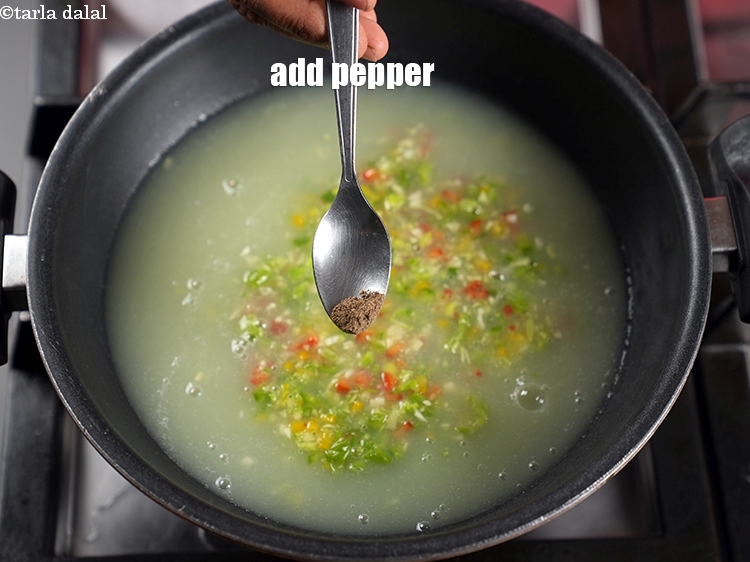 Step 11 – Add pepper to taste.
