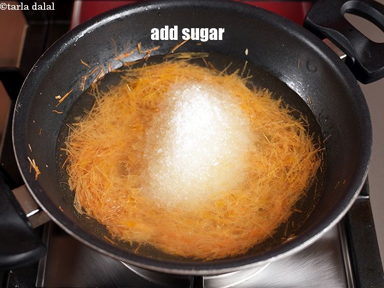 Step 11 – Add &frac12; cup sugar.