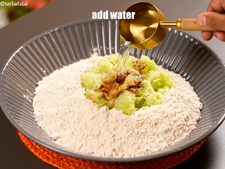 Step 11 – Add &frac14; cup water.