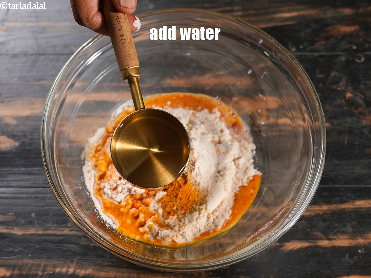 Step 11 – Add &frac14; cup water.