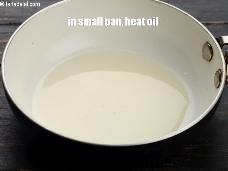 Step 11 – In small non-stick pan, heat 1 tbsp oil.