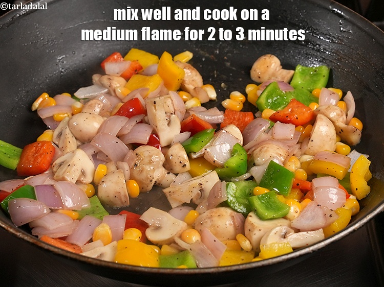 Step 11 – Mix well and cook on a medium flame for 2 to 3 minutes, while stirring …