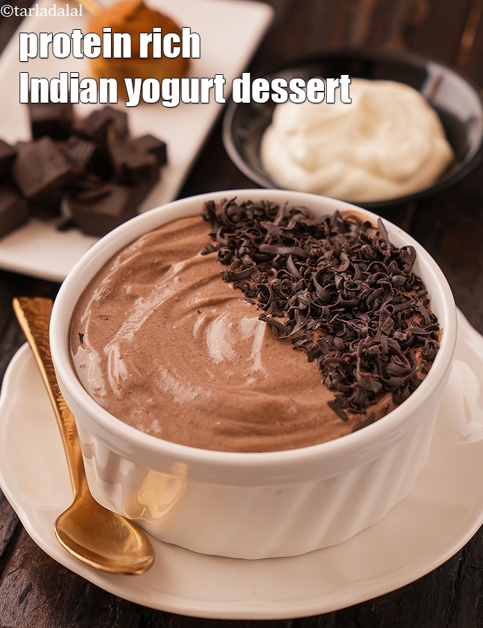 Step 11 – <meta charset="UTF-8" /> Serve <strong>chocolate high protein greek yoghurt dessert | protein rich Indian yoghurt …