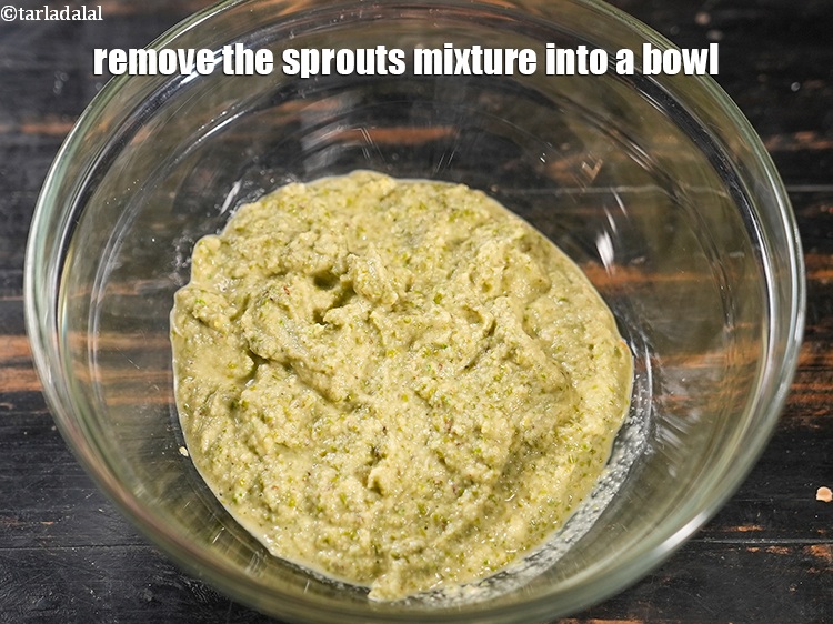 Step 11 – Remove the sprouts mixture into a bowl.